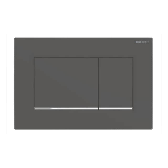 Geberit Sigma 30 Betjeningsplate Svart matt / Krom (Easy Clean) Geberit Betjeningsplate og trykknapper GE-6166601