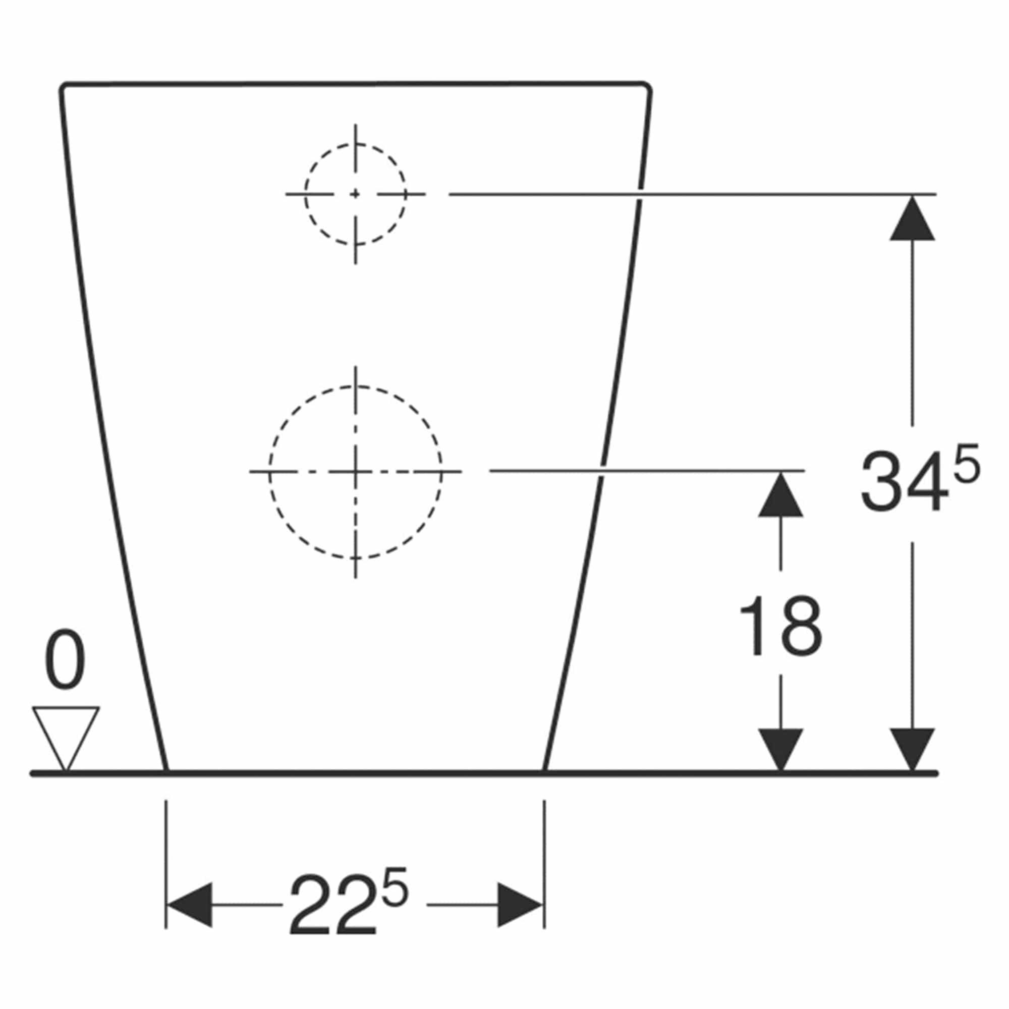 Geberit Smyle Square BTW Toalett KeraTec Hvit Geberit Gulvstående toalett GE-6122449
