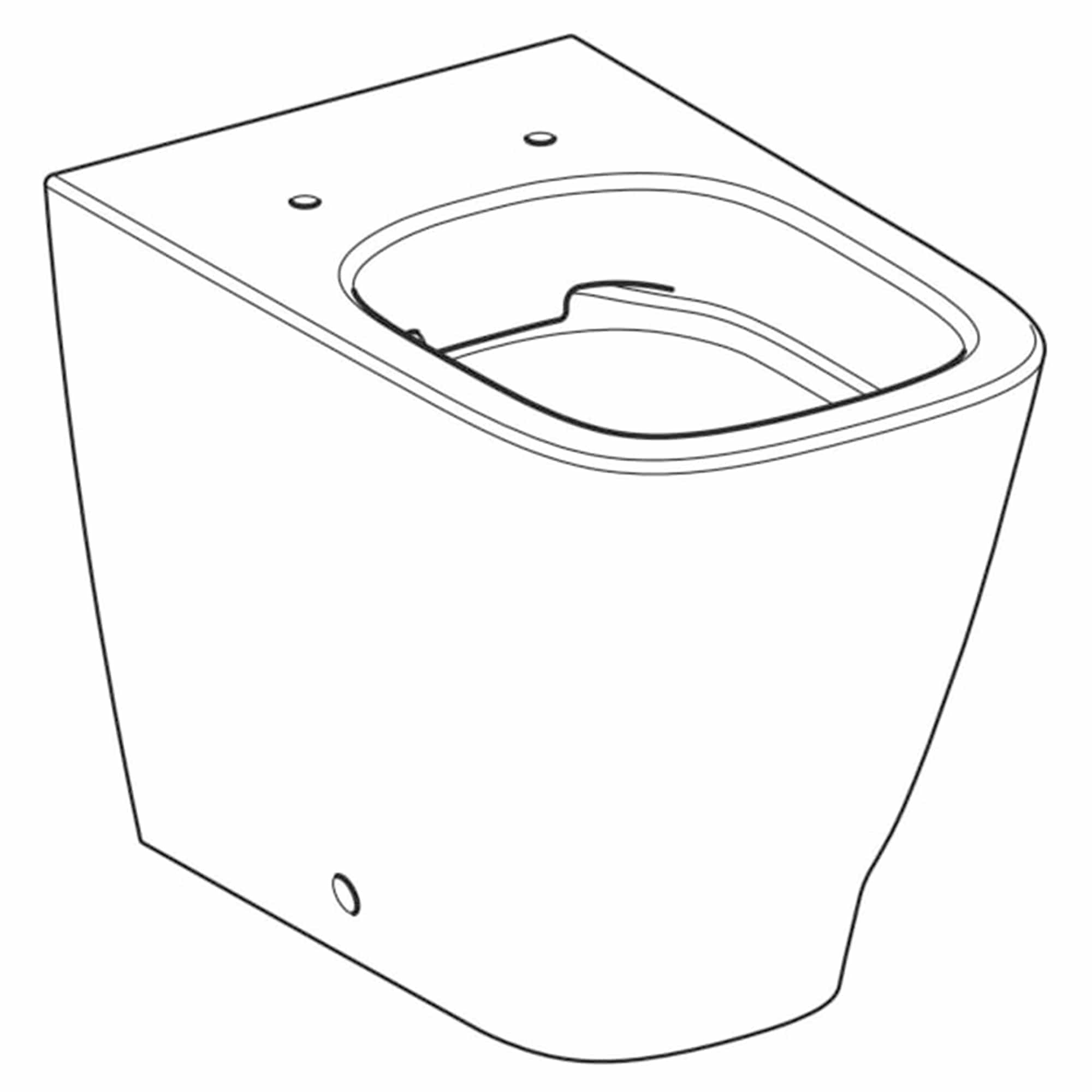 Geberit Smyle Square BTW Toalett KeraTec Hvit Geberit Gulvstående toalett GE-6122449