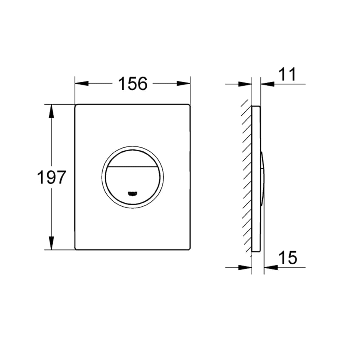 Grohe Nova Cosmopolitan Betjeningsplate Grohe Betjeningsplate og trykknapper