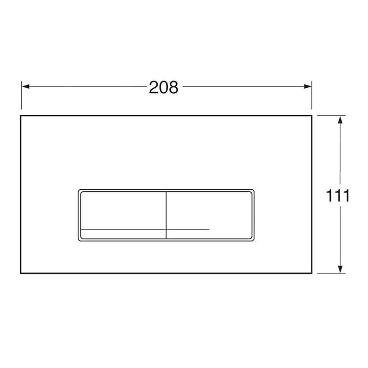 Gustavsberg Betjeningsplate XT Glass - Triomont Gustavsberg Betjeningsplate og trykknapper VIL-6025977