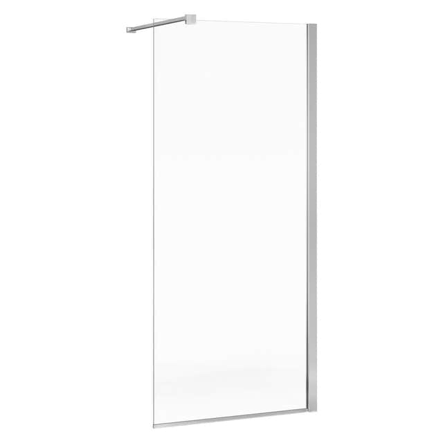 Gustavsberg Fast Dusjvegg SRWL Vendbar Krom / 80cm / Klart glass Gustavsberg Dusjvegg VIL-6301509