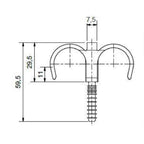 Høiax Grap- fix 25mm Ø8 dobbel