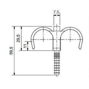 Høiax Grap- fix 25mm Ø8 dobbel