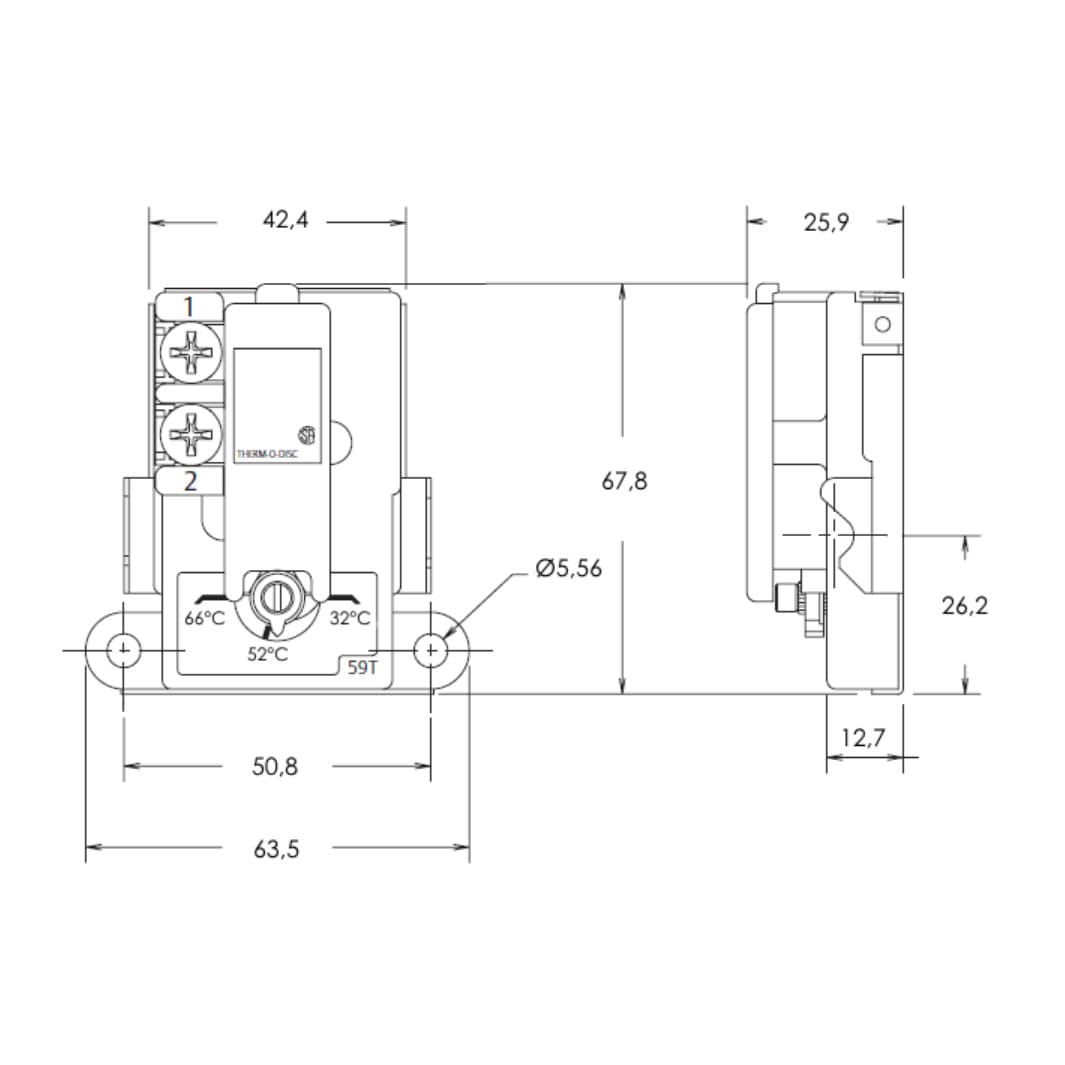 Høiax Termostat 55-85° Høiax Reservedel bereder HO-8026051
