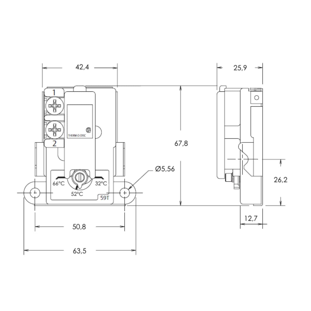 Høiax Termostat 75°C Høiax Reservedel bereder HO-8026193