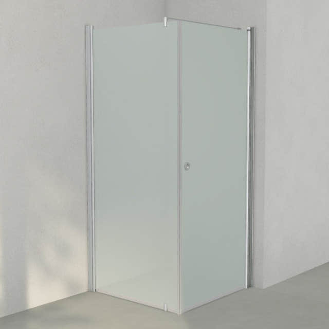 INR Dusjhjørne LINC 13 Måltilpasset Matt aluminium / Måltilpasset - høyre / Frostet glass INR Iconic Nordic Rooms Dusjhjørne INR-513210900