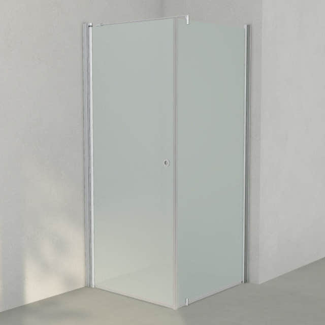 INR Dusjhjørne LINC 13 Måltilpasset Matt aluminium / Måltilpasset - venstre / Frostet glass INR Iconic Nordic Rooms Dusjhjørne INR-513110900