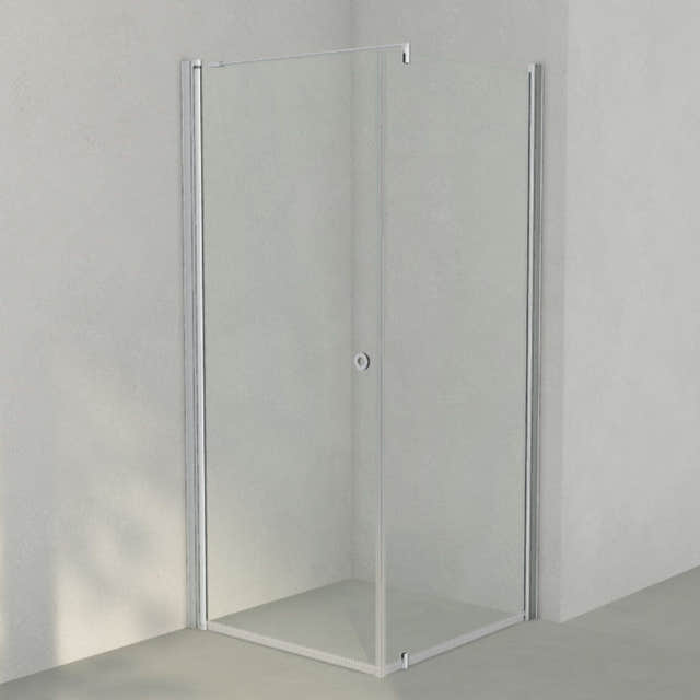 INR Dusjhjørne LINC 13 Måltilpasset Matt aluminium / Måltilpasset - venstre / Timeless klart glass INR Iconic Nordic Rooms Dusjhjørne INR-513111900