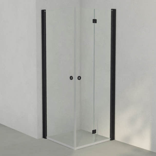 INR Dusjhjørne LINC 66 Flex Original Svart matt / 80x80cm / Venstre hengslet INR Iconic Nordic Rooms Dusjhjørne INR-566102188