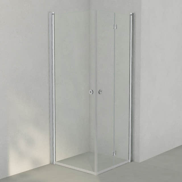 INR Dusjhjørne LINC 66 Flex Original Matt aluminium / 80x80cm / Høyre hengslet INR Iconic Nordic Rooms Dusjhjørne INR-566202988