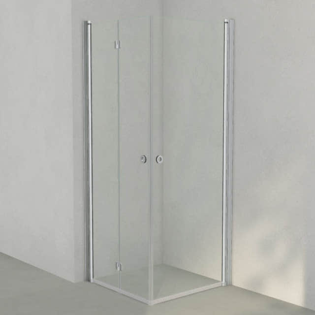 INR Dusjhjørne LINC 66 Flex Original Matt aluminium / 80x80cm / Venstre hengslet INR Iconic Nordic Rooms Dusjhjørne INR-566102988