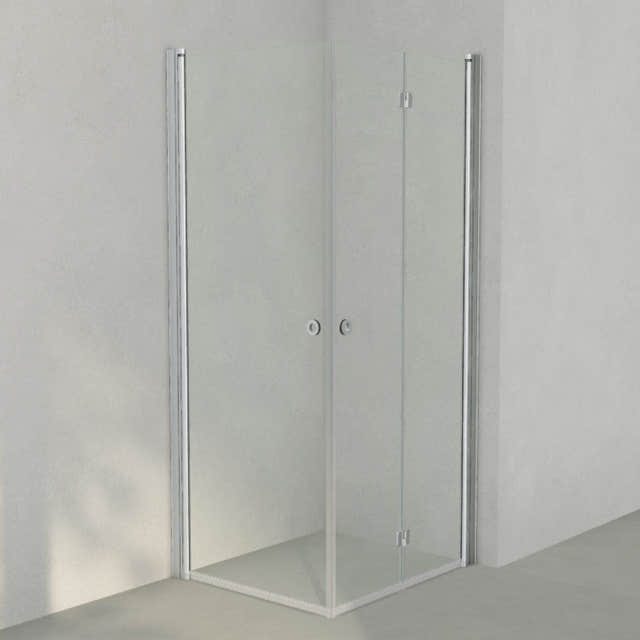 INR Dusjhjørne LINC 66 Flex Original Matt aluminium / 80x90cm / Høyre hengslet INR Iconic Nordic Rooms Dusjhjørne INR-566202989