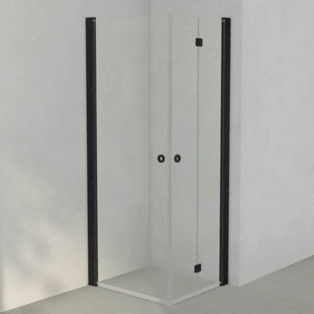 INR Dusjhjørne LINC 66 Flex Original Svart matt / 80x70cm / Venstre hengslet INR Iconic Nordic Rooms Dusjhjørne INR-566102187