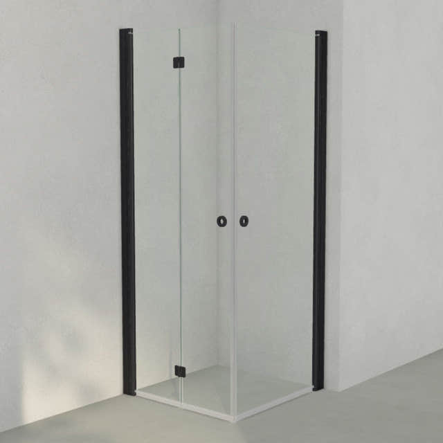 INR Dusjhjørne LINC 66 Flex Original Svart matt / 80x80cm / Høyre hengslet INR Iconic Nordic Rooms Dusjhjørne INR-566202188