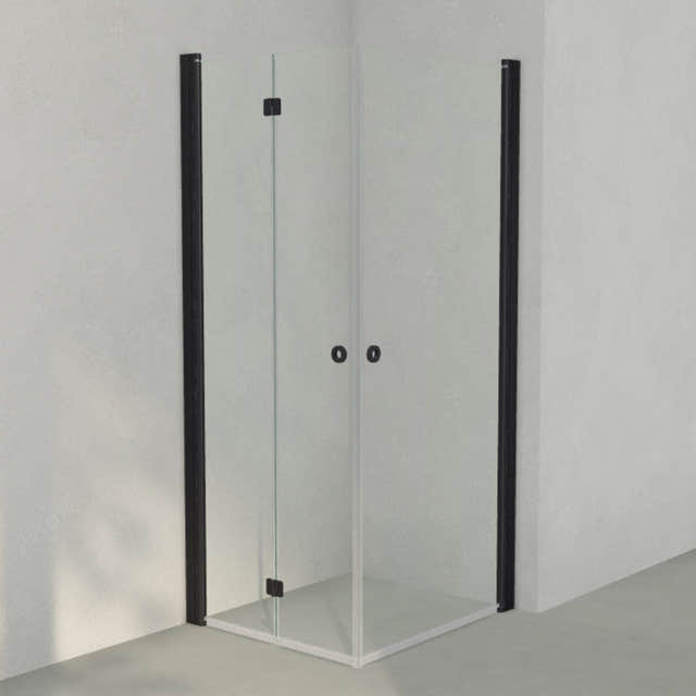 INR Dusjhjørne LINC 66 Flex Original Svart matt / 80x90cm / Høyre hengslet INR Iconic Nordic Rooms Dusjhjørne INR-566202189