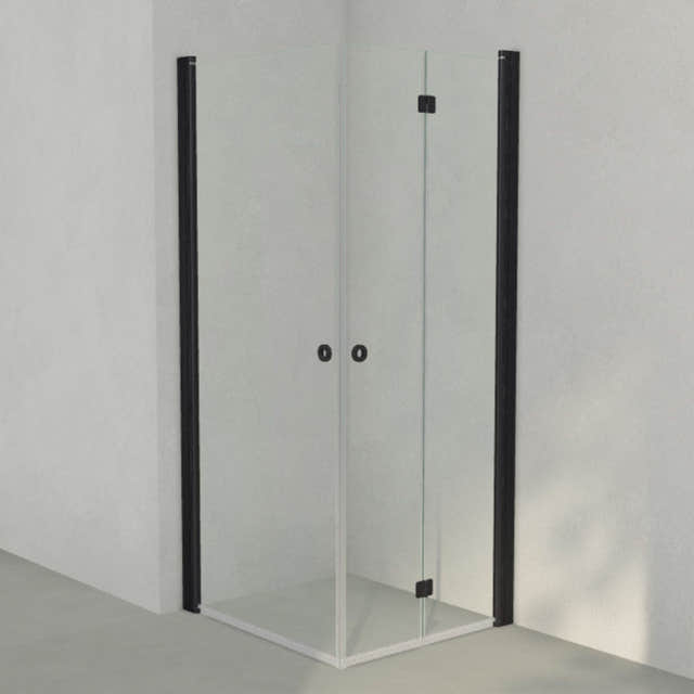 INR Dusjhjørne LINC 66 Flex Original Svart matt / 80x90cm / Venstre hengslet INR Iconic Nordic Rooms Dusjhjørne INR-566102189