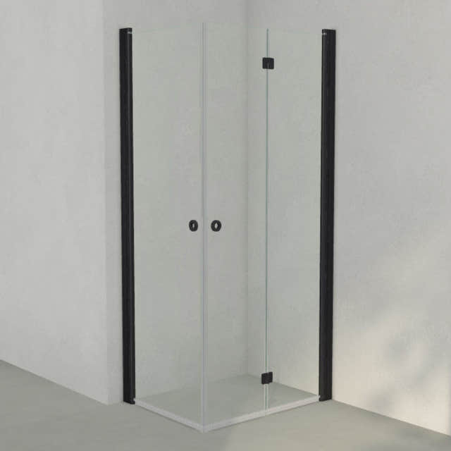 INR Dusjhjørne LINC 66 Flex Original Svart matt / 90x70cm / Venstre hengslet INR Iconic Nordic Rooms Dusjhjørne INR-566102197
