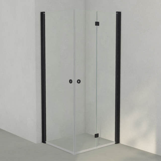 INR Dusjhjørne LINC 66 Flex Original Svart matt / 90x80cm / Venstre hengslet INR Iconic Nordic Rooms Dusjhjørne INR-566102198