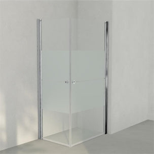 INR Dusjhjørne LINC ANGEL Frostet / Stripe Glass