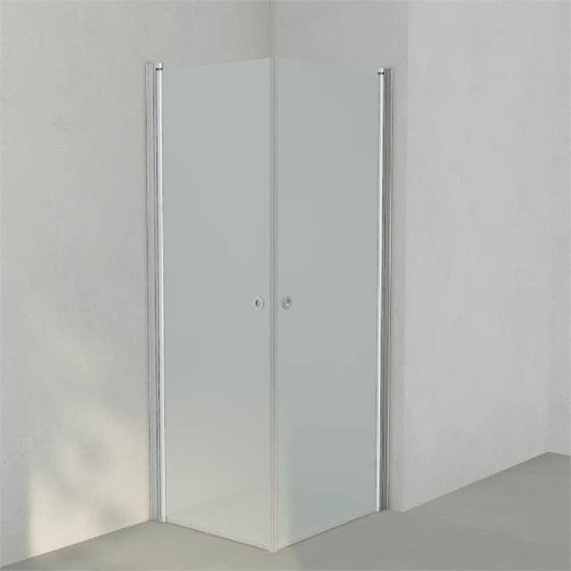 INR Dusjhjørne LINC ANGEL Frostet/Stripe Glass Matt aluminium / 70x80cm / Frostet glass INR Iconic Nordic Rooms Dusjhjørne INR-51210978