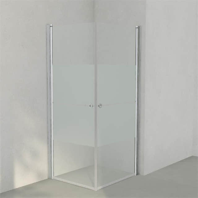 INR Dusjhjørne LINC ANGEL Frostet/Stripe Glass Matt aluminium / 80x90cm / Stripe glass INR Iconic Nordic Rooms Dusjhjørne INR-51230989
