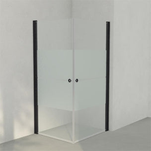 INR Dusjhjørne LINC ANGEL Frostet / Stripe Glass
