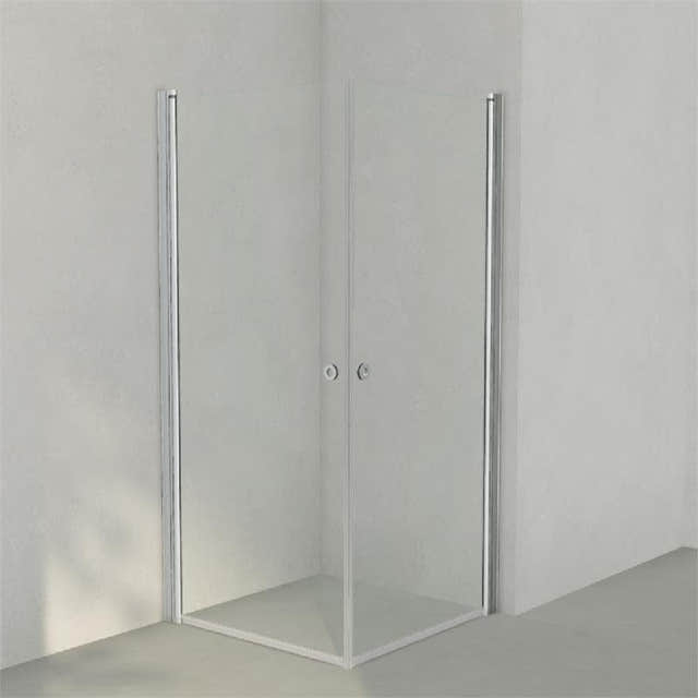 INR Dusjhjørne LINC ANGEL Klart Glass Matt aluminium / 90x90cm / Klart glass INR Iconic Nordic Rooms Dusjhjørne INR-51202999