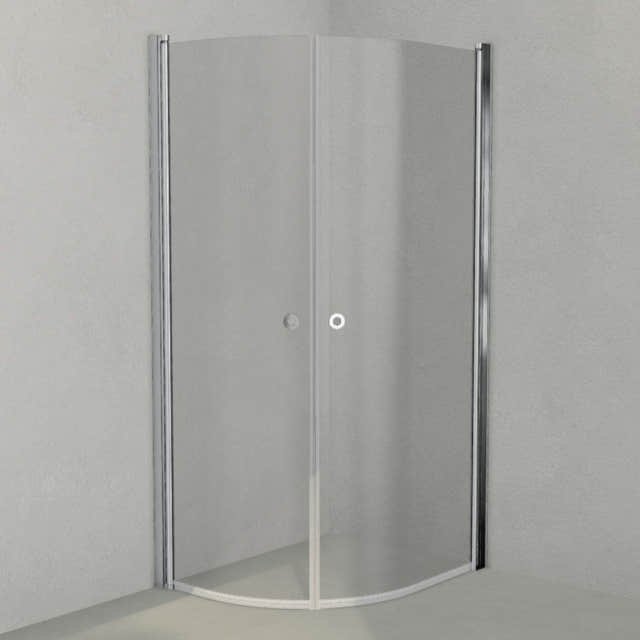 INR Dusjhjørne LINC NIAGARA Original, Grått Glass Krom / 80x100cm / Grått glass INR Iconic Nordic Rooms Dusjhjørne INR-56003381