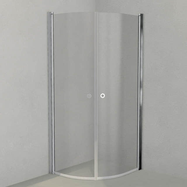 INR Dusjhjørne LINC NIAGARA Original, Grått Glass Krom / 80x90cm / Grått glass INR Iconic Nordic Rooms Dusjhjørne INR-56003389