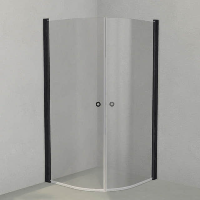 INR Dusjhjørne LINC NIAGARA Original, Grått Glass Svart matt / 100x100cm / Grått glass INR Iconic Nordic Rooms Dusjhjørne INR-56003111