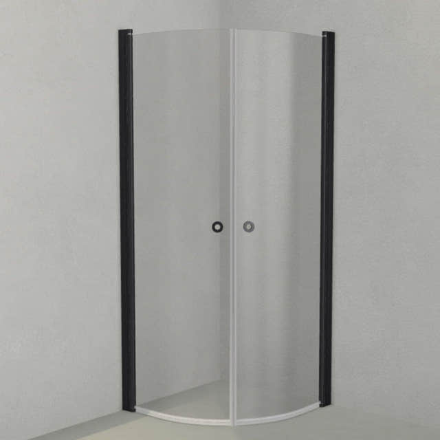 INR Dusjhjørne LINC NIAGARA Original, Grått Glass Svart matt / 80x80cm / Grått glass INR Iconic Nordic Rooms Dusjhjørne INR-56003188