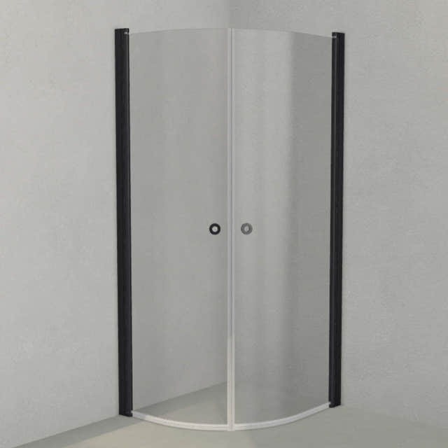 INR Dusjhjørne LINC NIAGARA Original, Grått Glass Svart matt / 80x90cm / Grått glass INR Iconic Nordic Rooms Dusjhjørne INR-56003189