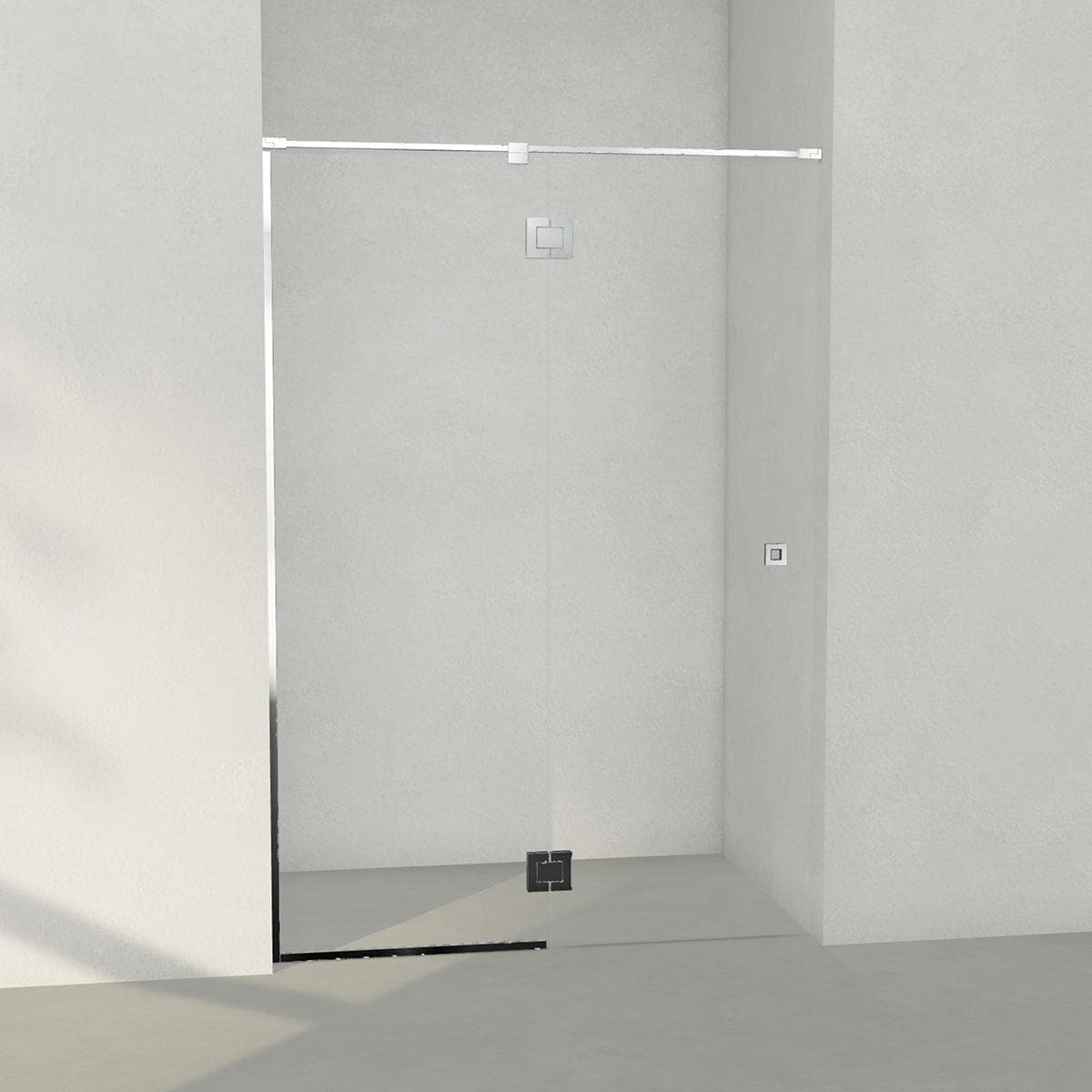 INR Dusjnisje ARC 5 Frame Måltilpasset Krom / Måltilpasset / Opal klart glass INR Iconic Nordic Rooms Dusjnisje INR-105112300