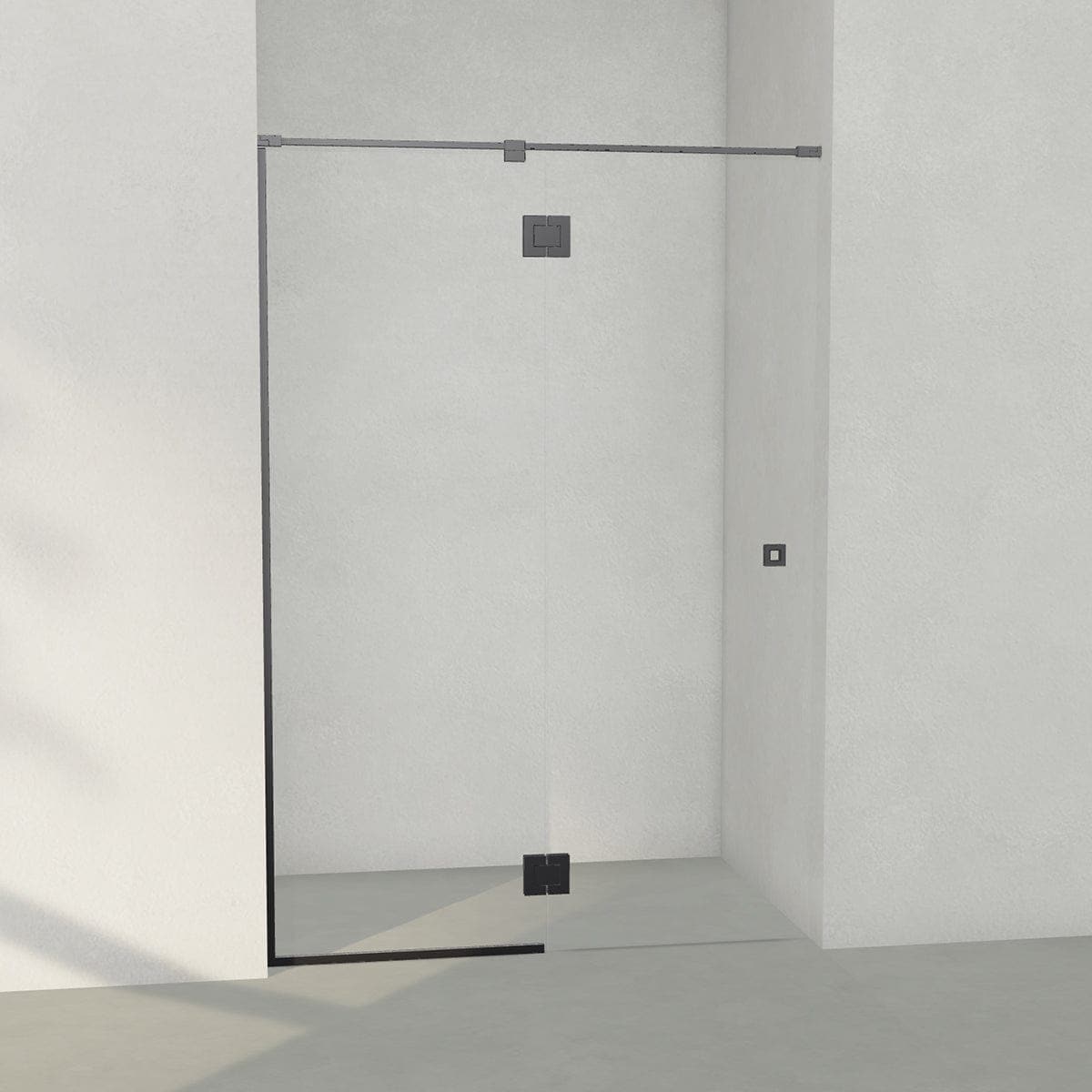 INR Dusjnisje ARC 5 Frame Måltilpasset Svart matt / Måltilpasset / Opal klart glass INR Iconic Nordic Rooms Dusjnisje INR-105112100