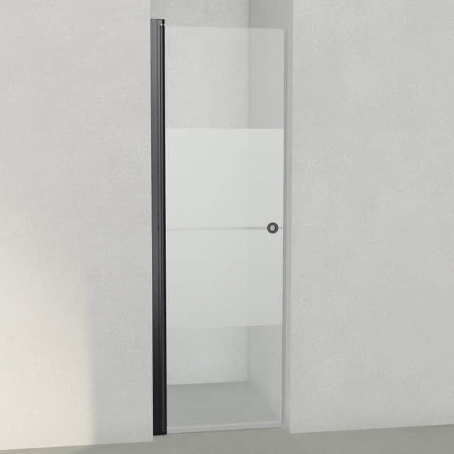 INR Dusjnisje LINC 2 Original Svart matt / 67,5cm / Stripe glass INR Iconic Nordic Rooms Dusjnisje INR-50230170