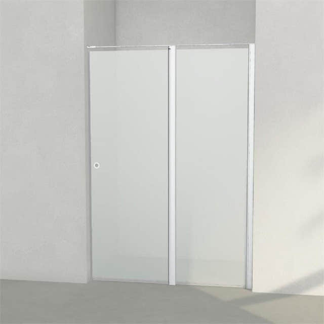 INR Dusjnisje LINC 5 Måltilpasset Matt aluminium / Måltilpasset - høyre / Frostet glass INR Iconic Nordic Rooms Dusjnisje INR-505210900