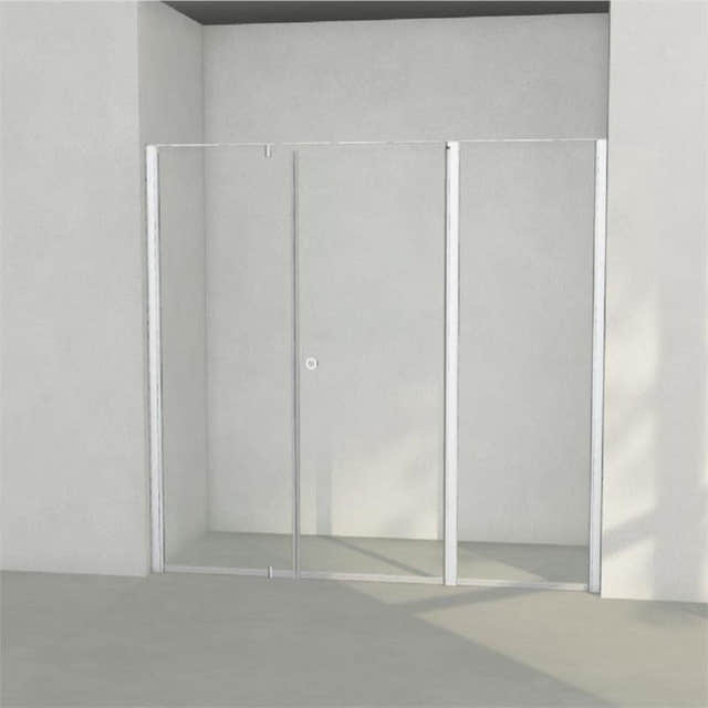 INR Dusjnisje LINC 7 Måltilpasset Matt aluminium / Måltilpasset - venstre / Klart glass INR Iconic Nordic Rooms Dusjnisje INR-507102900