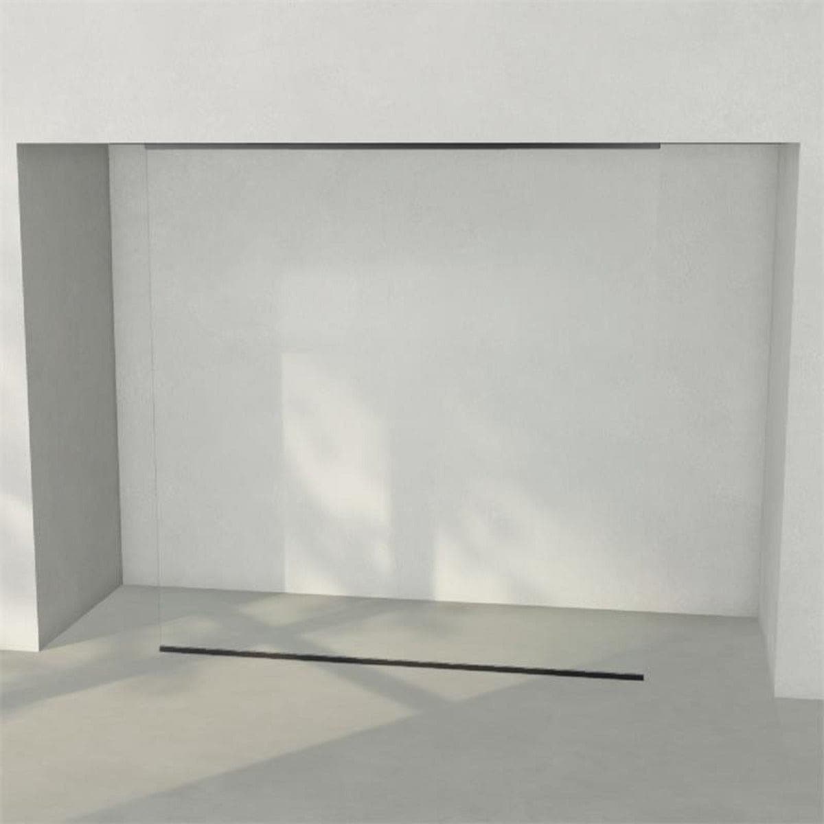 INR Dusjvegg ARC 43 Frame Plus Måltilpasset Svart matt / Måltilpasset / Klart glass INR Iconic Nordic Rooms Dusjvegg INR-143302100