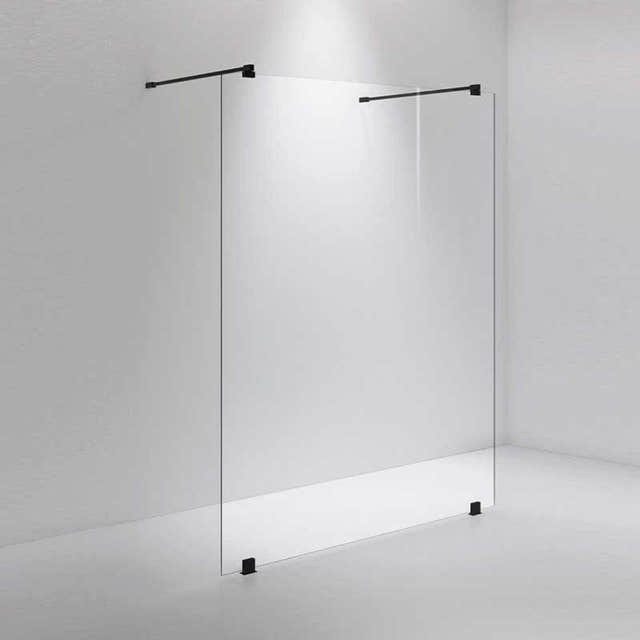 INR Dusjvegg ARC 43 Måltilpasset Svart matt / Måltilpasset / Opal klart glass INR Iconic Nordic Rooms Dusjvegg INR-14312100