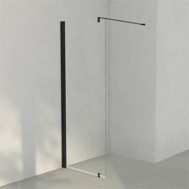 INR Dusjvegg LINC 20 Original Svart matt / 77,5cm / Klart glass INR Iconic Nordic Rooms Dusjvegg INR-520002180
