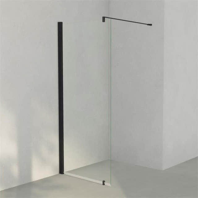INR Dusjvegg LINC 20 Original Svart matt / 87,5cm / Klart glass INR Iconic Nordic Rooms Dusjvegg INR-520002190