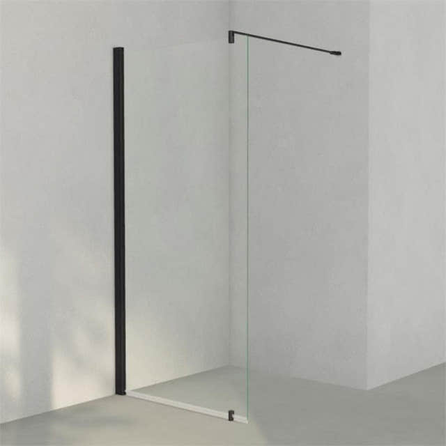 INR Dusjvegg LINC 20 Original Svart matt / 97,5cm / Klart glass INR Iconic Nordic Rooms Dusjvegg INR-520002110