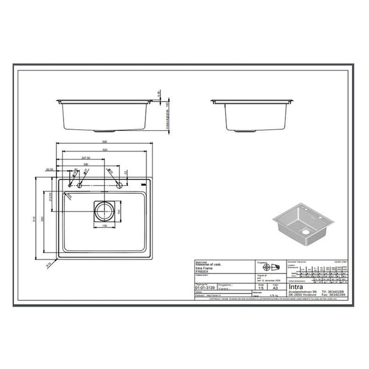 Intra Frame FR 60 SX Kjøkkenvask