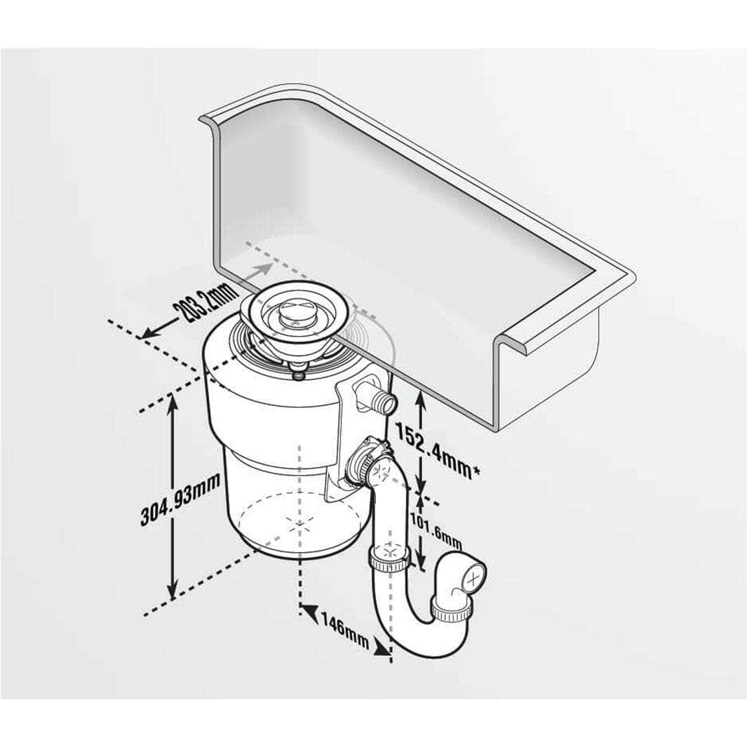 Intra Insinkerator E100 Avfallskvern Intra Avfallskvern AH-EvolutionE100
