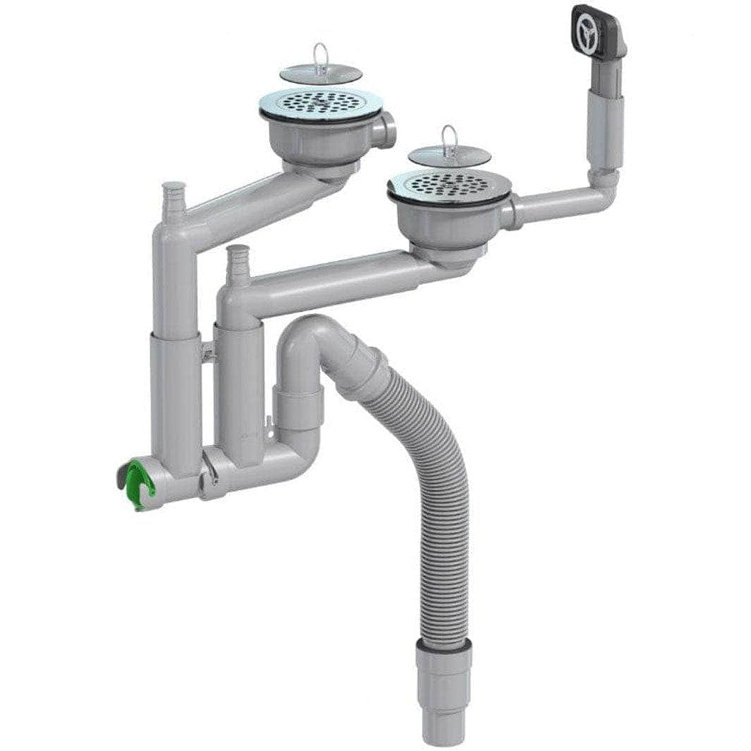 Intra Smartloc Kjøkkenvannlås 3 1/2" - dobbel kum Sil og propp Intra Vannlås AH-783024