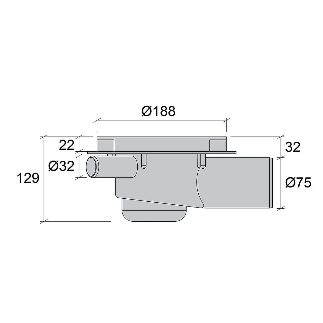Jafo gulvsluk PS75 XTRA MP overdelspakke Jafo Gulvsluk AH-3403503