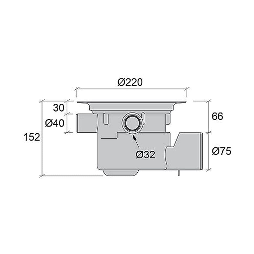 Jafo gulvsluk PSX Ø75 UMP Jafo Gulvsluk AH-7113148