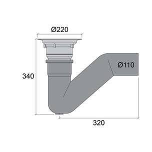 Jafo gulvsluk PVS110 MP volumsluk