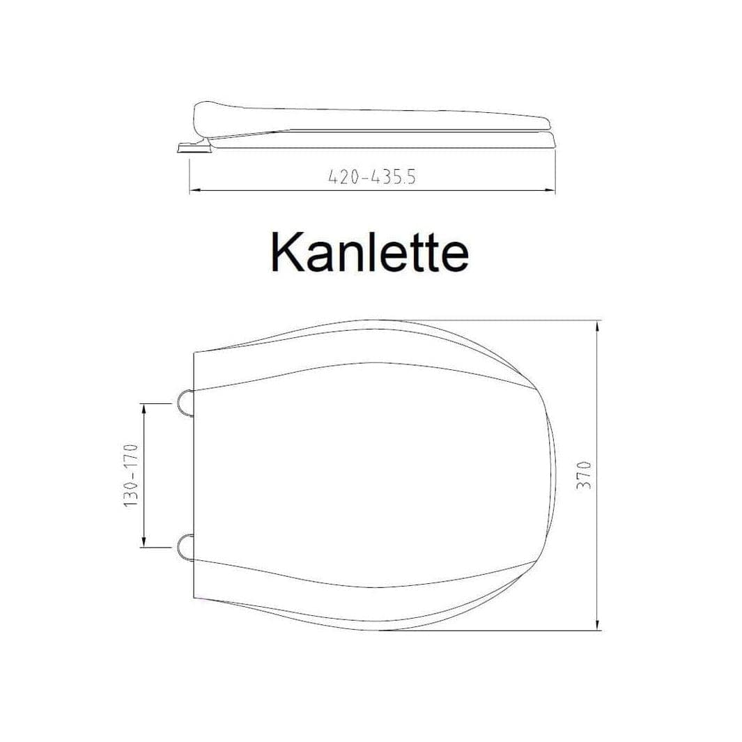 Kanlette Toalettsete 81002 Hvit Hvit Kandre Toalettsete KA-81002